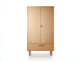 Kleiderschrank - Massivholz - 88 x 56 x 190 cm - Naturholz - Skandinavischer Stil