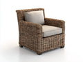 Polyrattan Gartensessel-Polyrattan-Holz-Textil-96x89x78 cm-Graubraun-Beige-Zeitloser Gartenstil