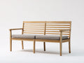 Gartenbank - Holz-Textil - 156x62x87 cm - Natur-Grau - Modern