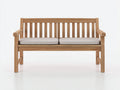 Gartenbank - Holz-Textil - 145x60x88 cm - Natur-Grau - Zeitlos