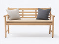 Gartenbank - Holz-Textil - 146x59x84 cm - Natur-Beige - Skandinavisch
