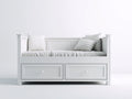 Schlafsofa - Holz - 199x89x87 cm - Weiß - Landhausstil