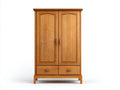Kleiderschrank - Massivholz - 118 x 60 x 198 cm - Honigeiche - Landhausstil