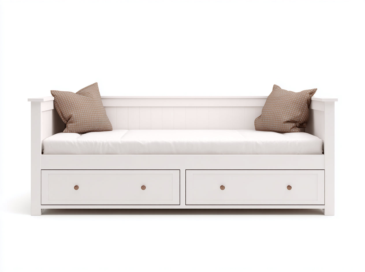 Schlafsofa - Holz - 203x91x84 cm - Weiß - Landhausstil