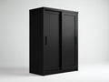 Kleiderschrank - Holzwerkstoff - 154 x 63 x 203 cm - Schwarz - Minimalistischer Stil
