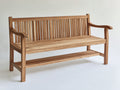Gartenbank - Holz - 160x58x88 cm - Natur - Klassisch